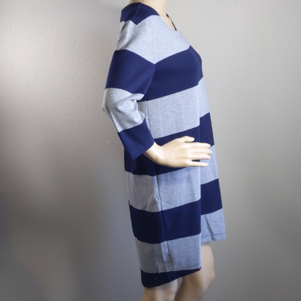 Gap Striped Shift Dress Size Small 3/4 Sleeve - Picture 5 of 8